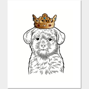 Shih Poo Dog King Queen Wearing Crown Posters and Art